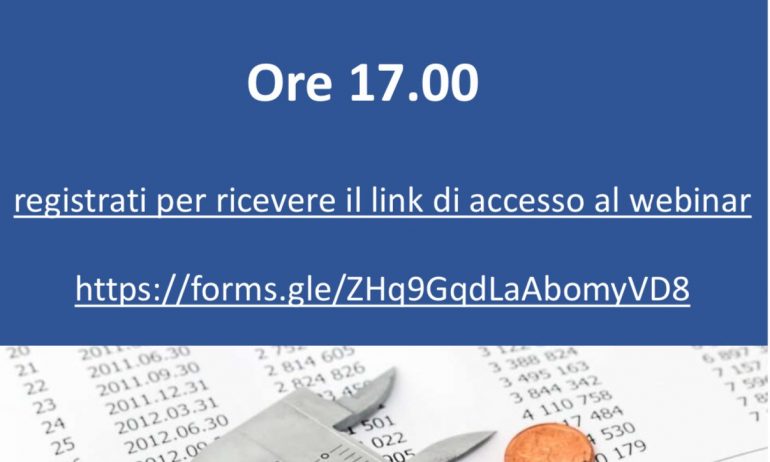 Il 30 giugno un webinar su “Dall’emergenza Covid a quella economica e finanziaria: il rischio per le imprese”