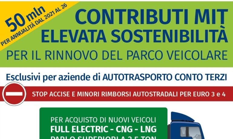 AUTOTRASPORTI – Rinnovo parco veicolare – dal 15 marzo via alle domande